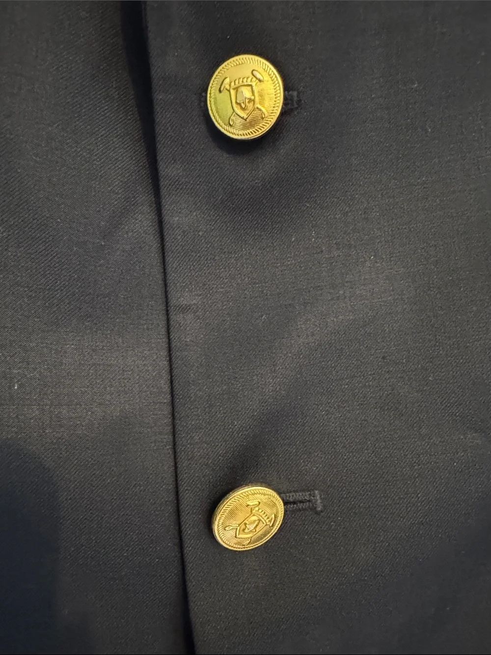 Ralph Lauren Navy Blazer with Gold-Tone Buttons